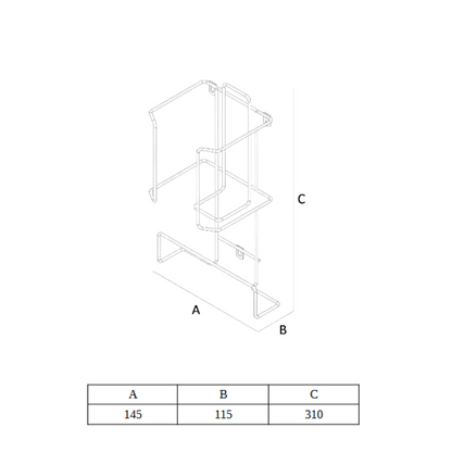 Wall-Mounted Iron Holder - White