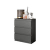 GABRIEL – Bedside Table / Nightstand with 3 Drawers – Anthracite Grey – H72 cm W60 cm D33 cm