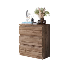 GABRIEL – Chest of Drawers / Sideboard with 3 Drawers – Wotan Oak H72 cm W60 cm D33 cm