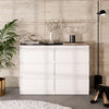 GABRIEL - Chest of 6 Drawers - Bedroom Dresser Storage Cabinet Sideboard - White Matt H71cm W100cm D33cm