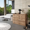 GABRIEL - Chest of 6 Drawers - Bedroom Dresser Storage Cabinet Sideboard - Wotan Oak H71cm W100cm D33cm