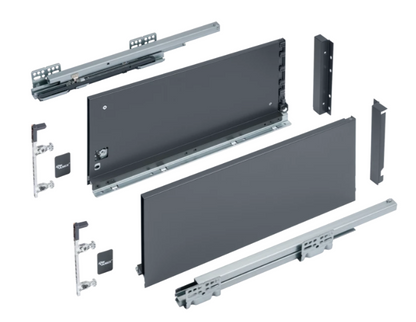 Slim Box Drawer System 40 kg - Soft-Close - 18 mm