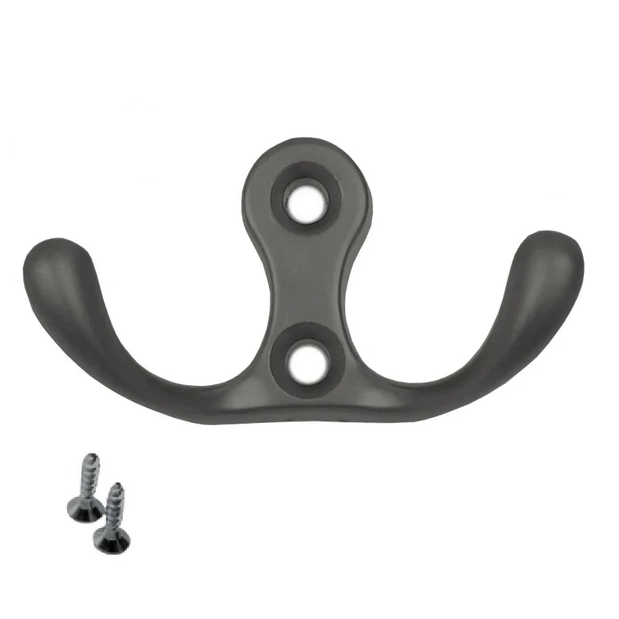 Double Robe Hook - Black WP01