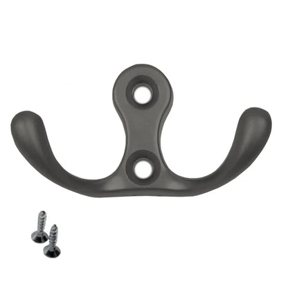 Double Robe Hook - Black WP01