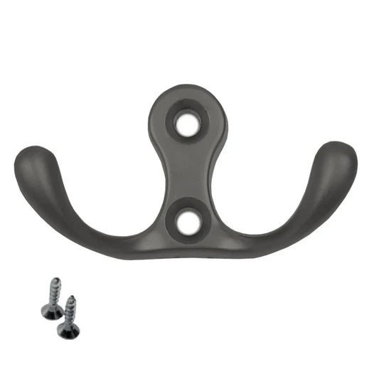 Double Robe Hook - Black WP01