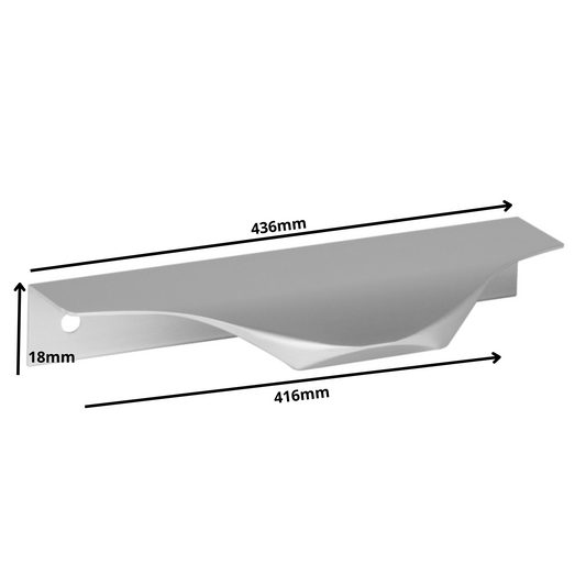 Edge Grip Round Profile Handle 416mm (436mm total length) - Electropoler
