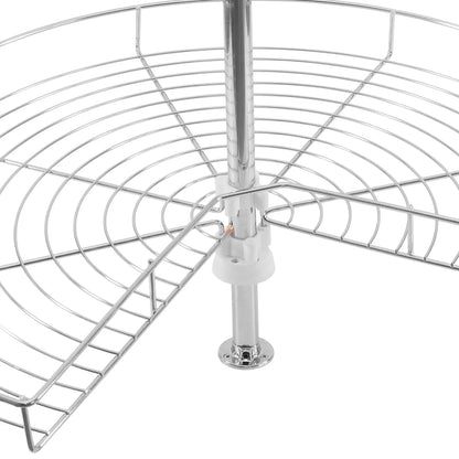 2 Tier Corner Rotating Baskets 3/4 - 750mm - Chrome