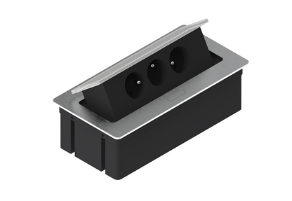 Kwadro Flush-Mounted Desk Socket Unit - Rectangular