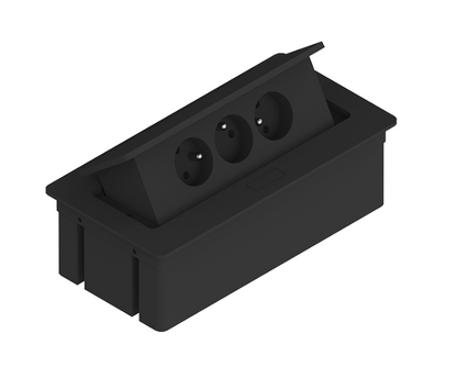 Kwadro Flush-Mounted Desk Socket Unit - Rectangular