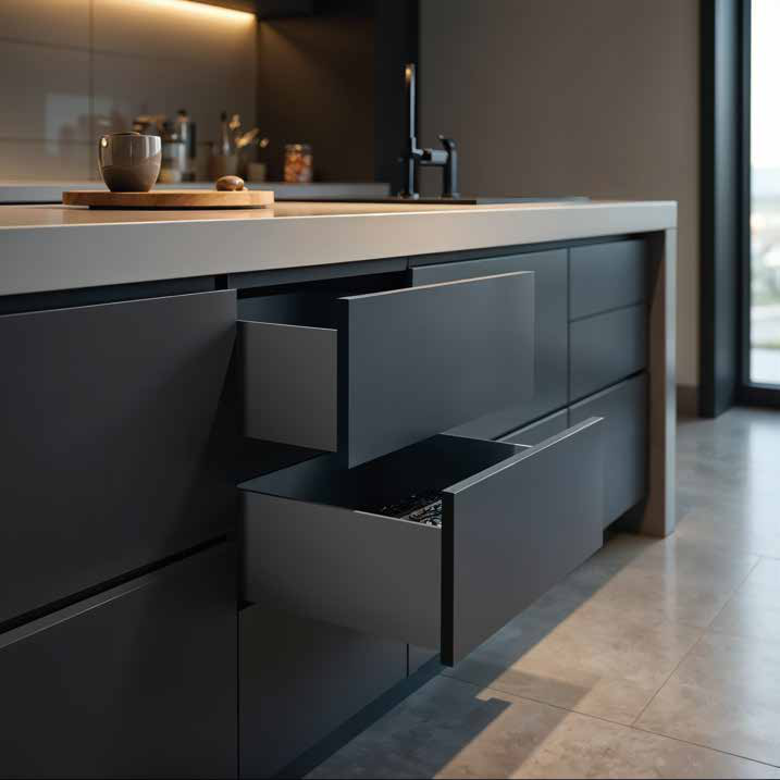 Slim Box Drawer System 40 kg - Soft-Close - 18 mm