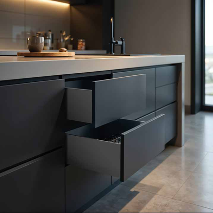 Slim Box Drawer System 40 kg - Soft-Close - 18 mm