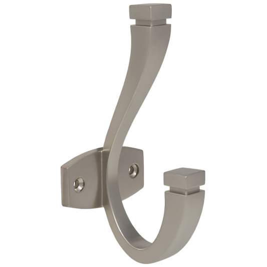 Double Hat & Coat Hook - 128mm - Satin