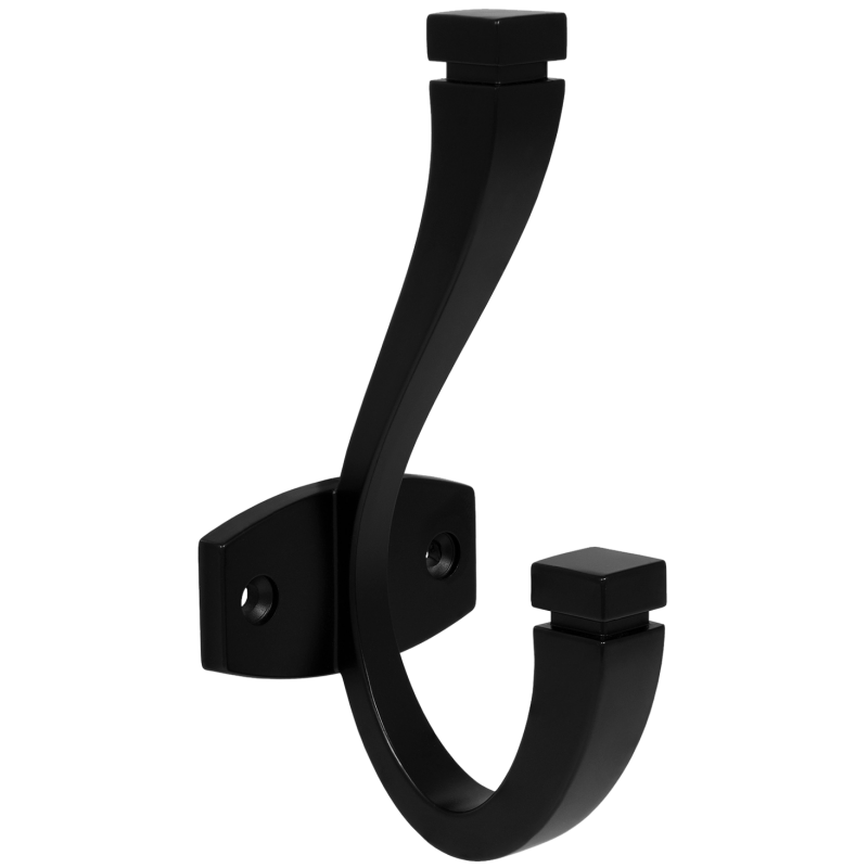 Double Hat & Coat Hook - 128mm - Black – Furnica