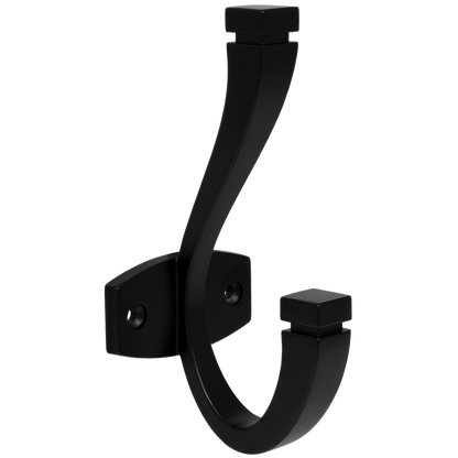 Double Hat & Coat Hook - 128mm - Black – Furnica