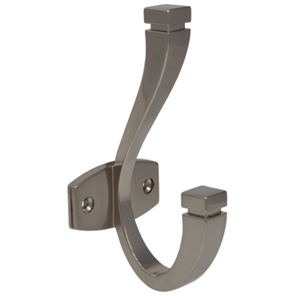 Double Hat & Coat Hook - 128mm - Brushed Steel – Furnica