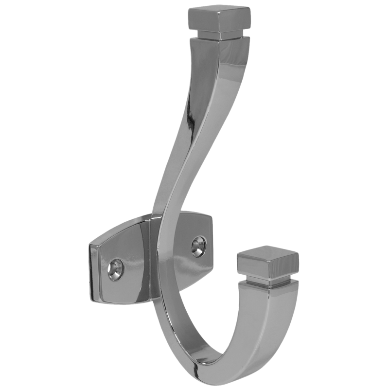 Double Hat & Coat Hook - 128mm - Chrome – Furnica