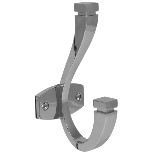 Double Hat & Coat Hook - 128mm - Chrome