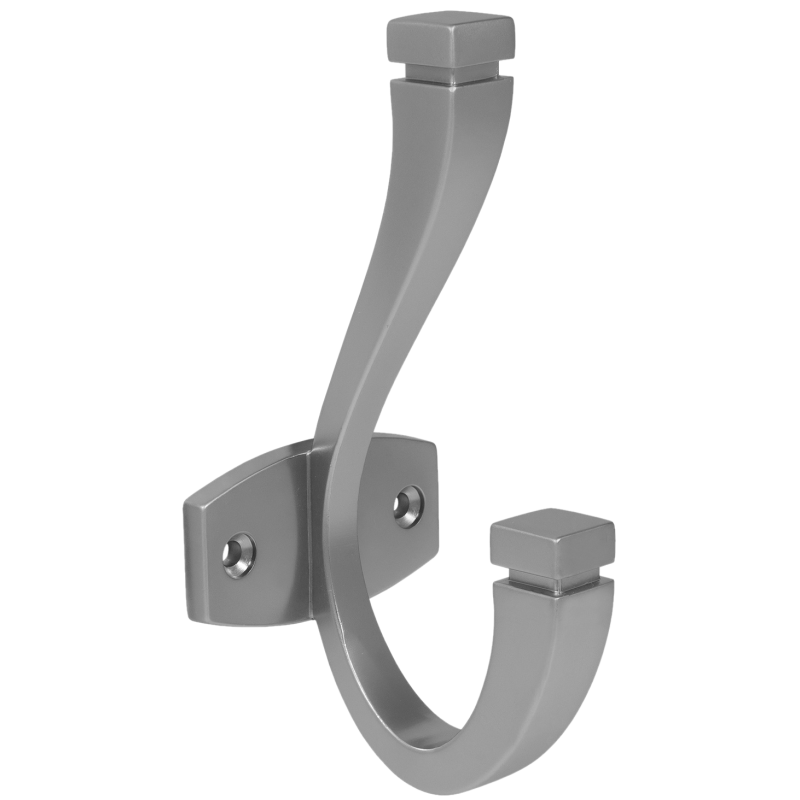 Double Hat & Coat Hook - 128mm - Silver – Furnica