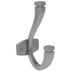Double Hat & Coat Hook - 128mm - Silver – Furnica