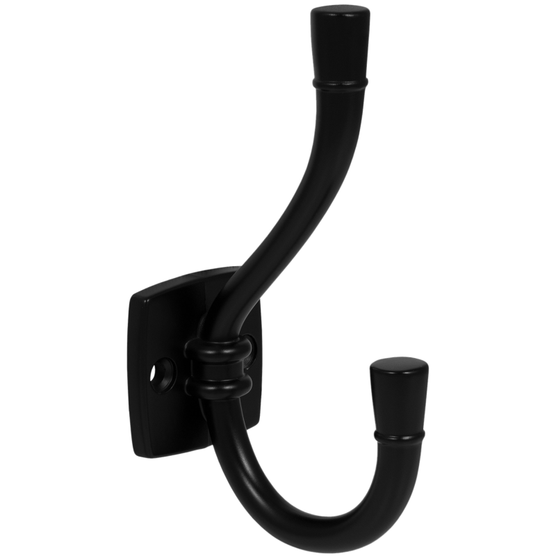Double Hat & Coat Hook - 115mm - Black – Furnica