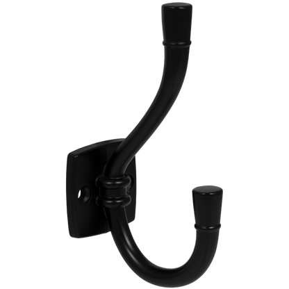 Double Hat & Coat Hook - 115mm - Black – Furnica