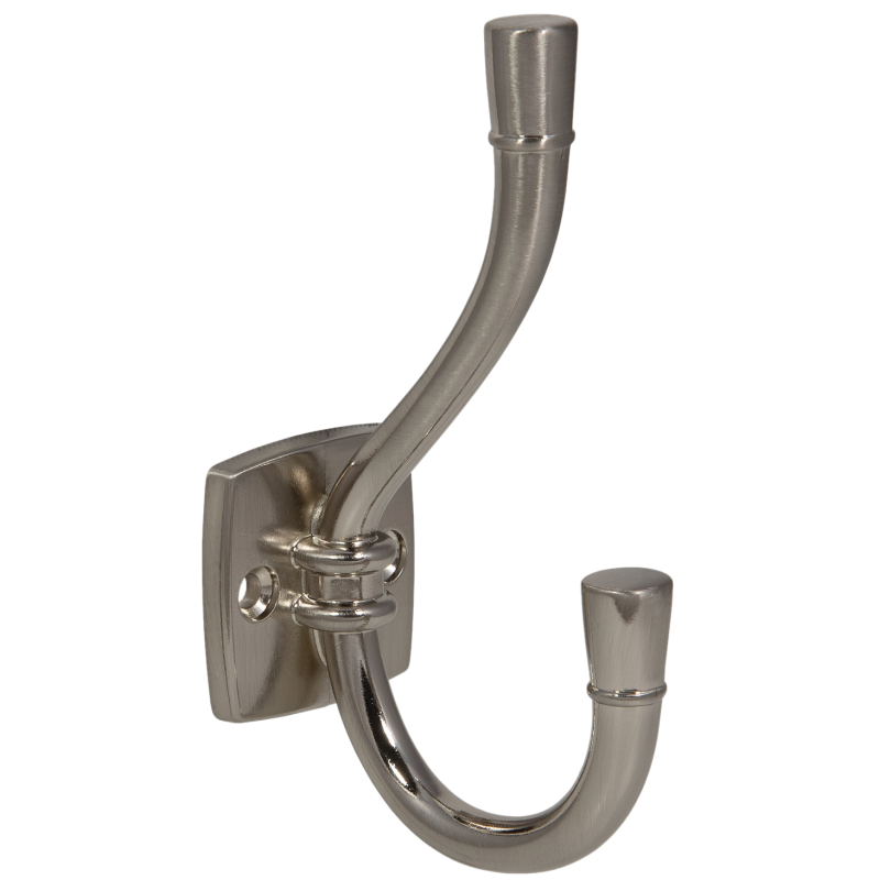 Double Hat & Coat Hook - 115mm - Brushed Steel – Furnica
