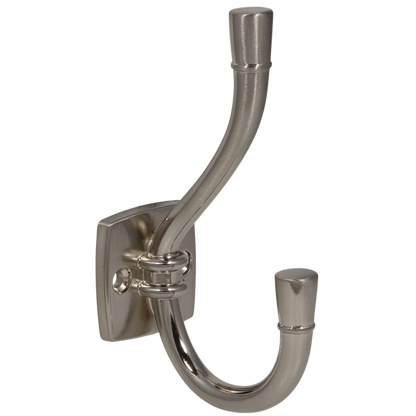 Double Hat & Coat Hook - 115mm - Brushed Steel – Furnica