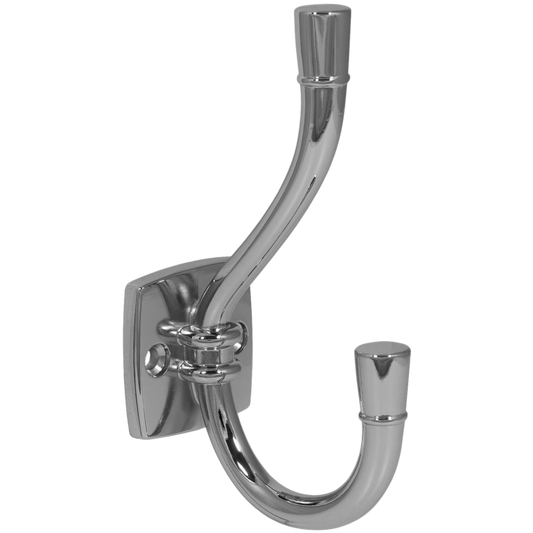 Double Hat & Coat Hook - 115mm - Chrome