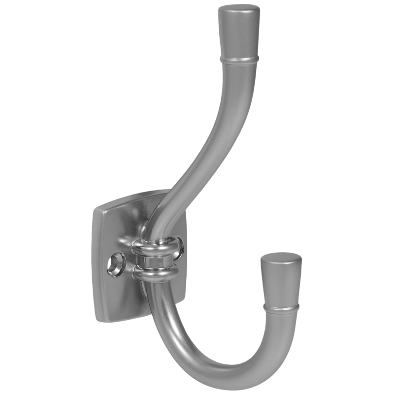 Double Hat & Coat Hook - 115mm - Silver – Furnica