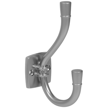 Double Hat & Coat Hook - 115mm - Silver – Furnica
