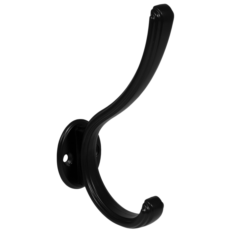 Double Hat & Coat Hook - 124mm - Black – Furnica
