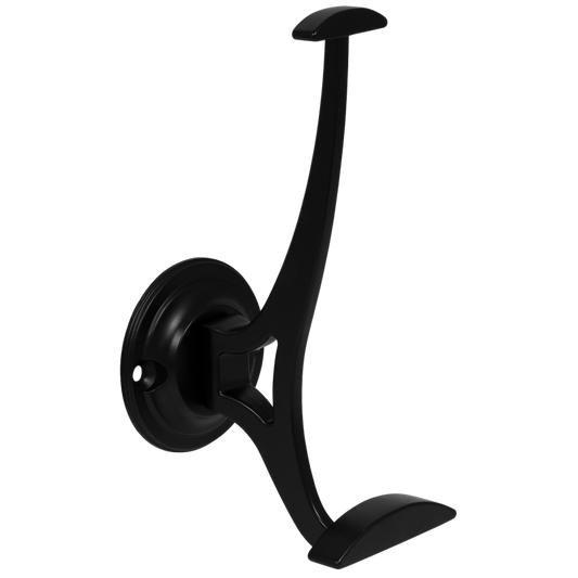 Double Hat & Coat Hook - 140mm - Black