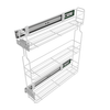 Pull Out Storage Baskets 15cm Soft-Close Mini Cargo - 3 Shelves - White