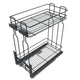 Pull Out Storage Baskets 40cm Soft-Close Mini Cargo - 2 Shelves - Anthracite – Furnica