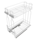 Pull Out Storage Baskets 20cm Soft-Close Mini Cargo - 2 Shelves - White – Furnica