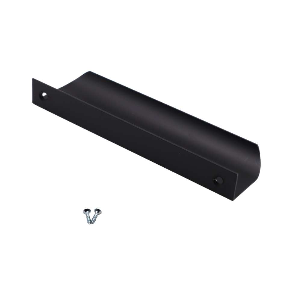 Edge Grip Round Profile Handle 128mm (148mm total length) - Black Matt