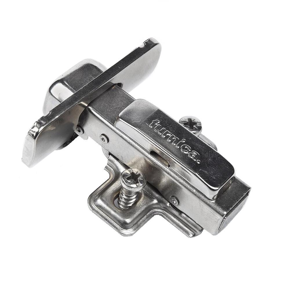 110° Soft-Close Hinge, H0 Mounting Plate with EURO Screws, Overlay Doors Soft Close Furnica 