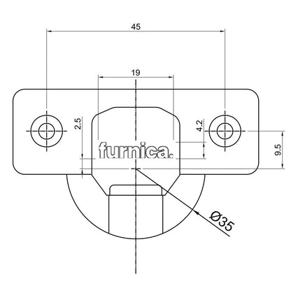 110° Soft-Close Hinge, H0 Mounting Plate with EURO Screws, Overlay Doors Soft Close Furnica 
