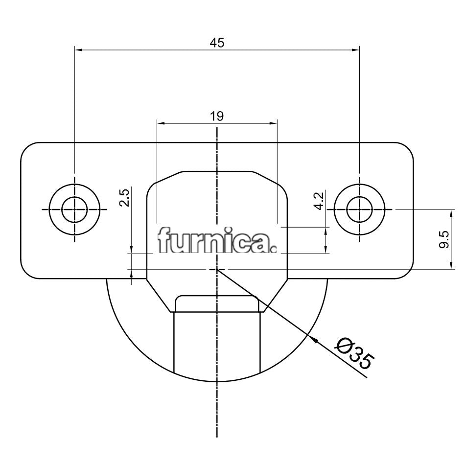 110° Soft-Close Hinge, H0 Mounting Plate with EURO Screws, Overlay Doors Soft Close Furnica 