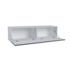 NICOLE - TV Cabinet Unit with Wide Door H38cm W140cm D35cm - White / Anthracite Gloss