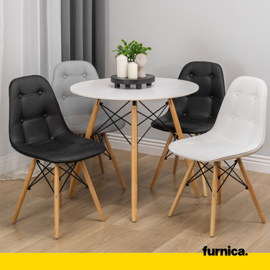 ANGELO Quality Eco Leather Dining Office Chair with Buttons