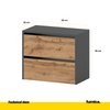 JACK - Shoe Cabinet - 2 Tier Storage - Anthracite / Wotan Oak H50cm W60cm D36cm