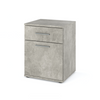 CHRIS - Bedside Table - Nightstand with 1 drawer - Concrete H52cm W40cm D40cm
