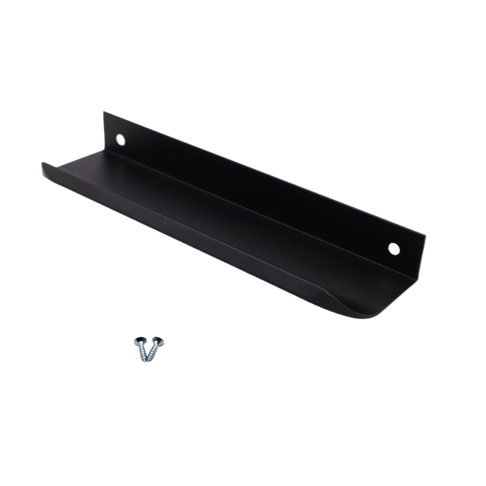 Edge Grip Round Profile Handle 128mm (148mm total length) - Black Matt