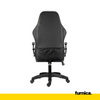 FABIO I - Quilted Office Chair Covered With High-Quality Micro Mesh - Black H121cm W66cm