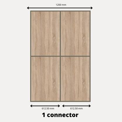 2x Sliding Wardrobe Doors - H: up to 2750mm W: 1200mm - MFC