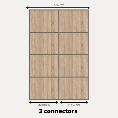 2x Sliding Wardrobe Doors - H: up to 2750mm W: 1200mm - MFC