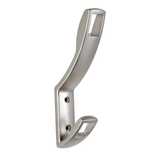 Double modern hanger hook - Vertical - Chrome