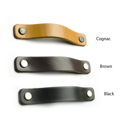 Leather Handle Rectangular 96mm / 128mm / 160mm