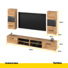 MIRANDA - Hanging TV Unit Set - 4 Cabinets - Wotan Oak